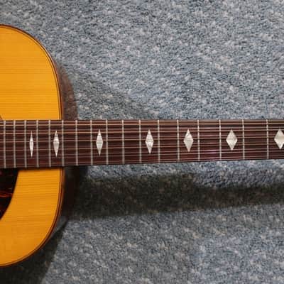 Vintage 1960s Giannini GS 680 12 String Acoustic Guitar Cedar Top Guitar Brazilian Rosewood Beautiful Lush Tones Case image 8