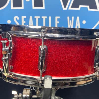 Slingerland - 5.5x14" No. 140 Student Model Snare Drum 1969–1971 - Red Sparkle Pearl image 11