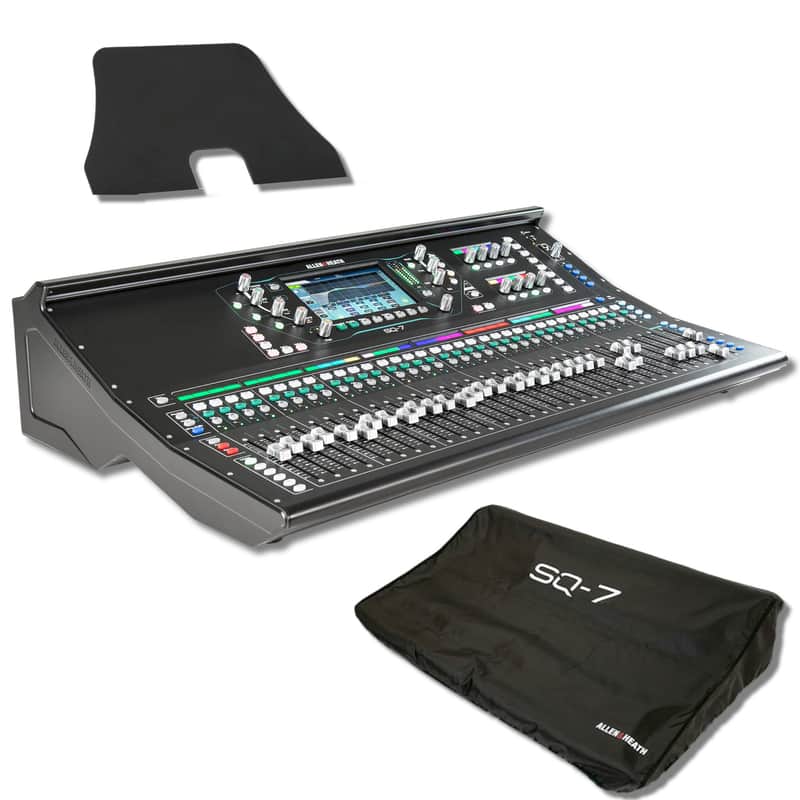 Allen & Heath SQ-7 48-Channel Digital Mixer with Detachable Tablet Shelf and Dust Cover image 1