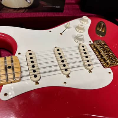 1956 Fender Stratocaster Masterbuilt By Dennis Galuszka Fiesta Red  Gold Hardware Journeyman Relic image 16
