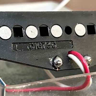 1990's USA Fender American Standard Stratocaster Single Coil Guitar Pickup 6k with white cover image 3