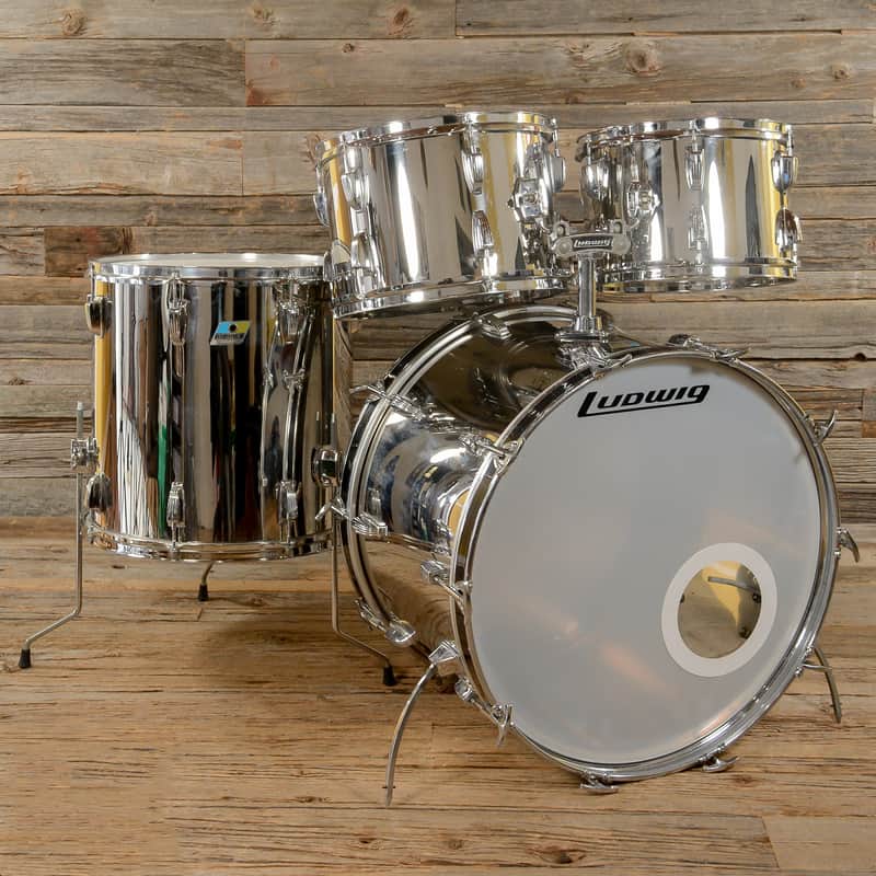 Ludwig Stainless Steel Big Beat 4pc Kit 12/13/16/22" image 1