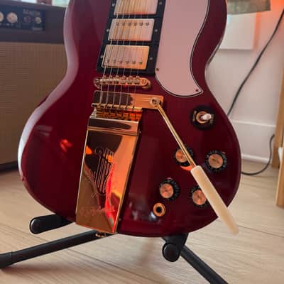 Epiphone Joe Bonamassa 1963 SG Custom - Dark Wine Red with Hard Shell Case image 5