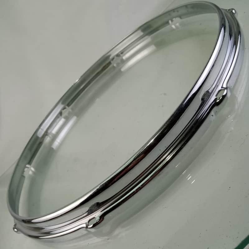 Slingerland 14" 8-Lug Chrome-BRASS Stick-Saver Snare Drum/Floor Tom COB Rim/Hoop image 1