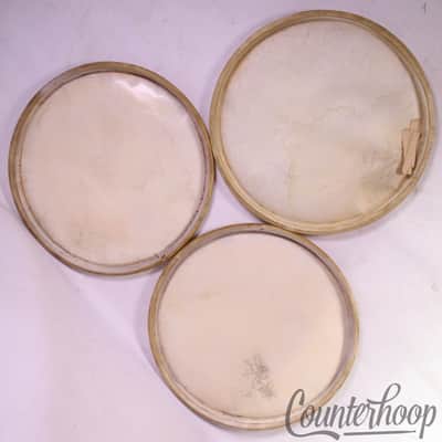 *Slingerland 3x Radio King 13" Tom Drum Calf Skin Heads Batter/Resonant Set 40s* image 5