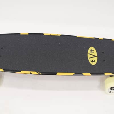 EVH Black With Yellow Stripes Skateboard Made in the USA by Aluminati Boards image 4