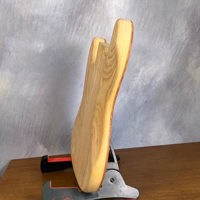 NOS High End Offset Bass Body – Highly figured Feathered Crotch American Cherry Top / Swamp Ash Back –Limited Supply R15 image 19