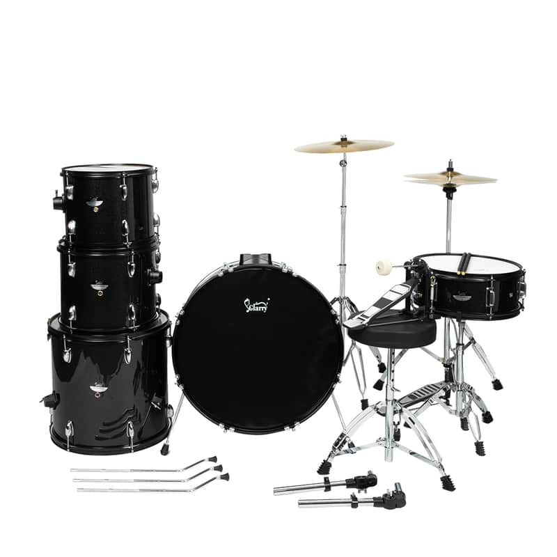 🎸5 Piece Full Size Acoustic Drum Kit with Snare, Cymbal, and Throne🎸 image 1