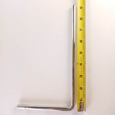 Premier 3/8x5x9"Cymbal L-Arm Rod Chrome Vintage 60s Bass Drum Mount Holder image 1