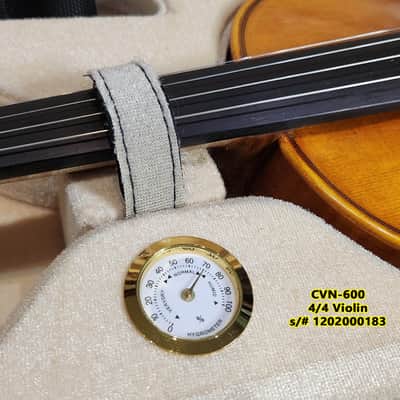 Cecilio 4/4 Advanced Level Violin Featuring Aged 7+ Years - Solid Spruce Top Highly Flamed One-Piece Maple Back and Sides All-Ebony Components, Independent Fine-Tuners, Brazilwood Bows, Hand-Rubbed Oil Finish... image 23