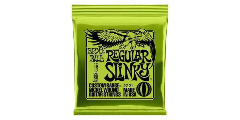 Regular Slinky Nickel Wound Electric Guitar Strings 10-46 Gauge Set - world standard special-tempered+tinned steel & ni-plated wrap on steel hex core image 1