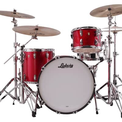 Ludwig *Pre-Order* Classic Maple Red Sparkle Custom Kit 20x16, 12x8, 13x9, 14x14, 16x16 Drums Shell Pack | Made in the USA | NEW | Special Order | Authorized Dealer image 2
