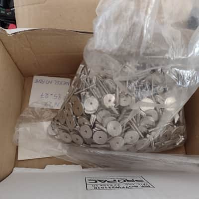 Gibson soft brass 50 thumbwheels and posts for vintage ABR-1 bridge Les Paul Royal Mount 2026 - Nickel image 10