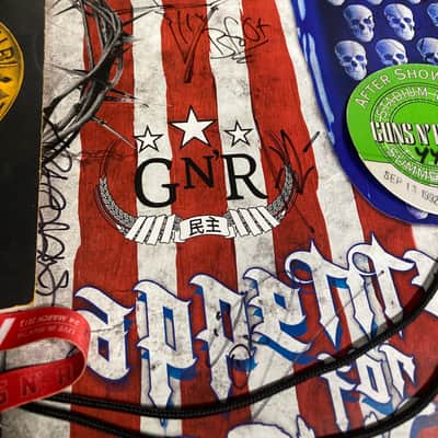 Frank Ferrer's Guns N Roses Chinese Democracy Tour, Pork Pie USA Maple Drum Set, 26",18",16",12" Plus Tour Artifacts. Signed! Authenticated! 2009 image 12
