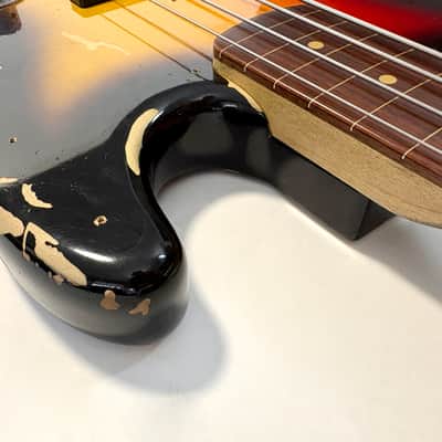 Fender Jazz Bass Jaco Pastorius Tribute Relic 2013 Custom Shop Sunburst Fretless image 11