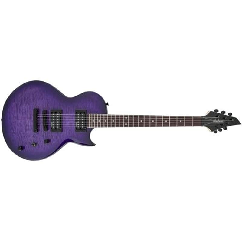 Jackson JS Series Monarkh SC JS22 Quilt Maple Guitar, Amaranth Fingerboard, Transparent Purple Burst image 1