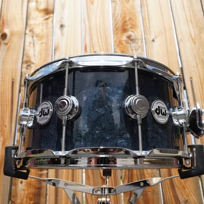 DW USA Collectors Series - Ebony Chaos FP - 6.5 x 14" Pure Maple SSC Shell With Ring's Snare Drum image 5