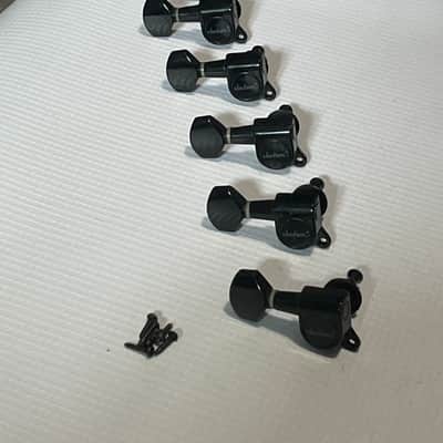 2000's Jackson Dinky Guitar Black Reverse Jin Ho Korea Tuners Tuning Pegs 6 In Line image 3