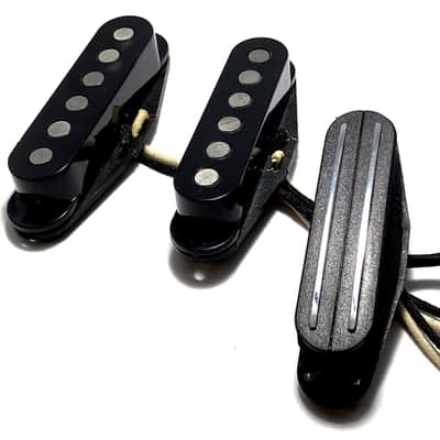AlNiCo Phat Single + AlNiCo Rail SSS Bridge, Middle & Neck Pickup Set, AR5 Rail Strat Sized Humbucker + Middle & Neck Phat Strat Single Coils image 2