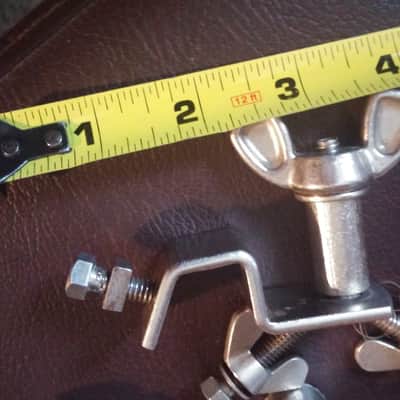 VINTAGE Ludwig WFL Leedy Slingerland NICKEL PARTS LOT Mouse Ear Wing Bolts MOUNT 40s 50s image 15