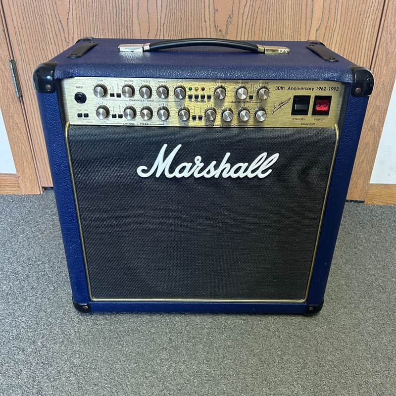 1992 Marshall 6101 30th Anniversary 100 Watt Tube Combo Dark Blue image 1