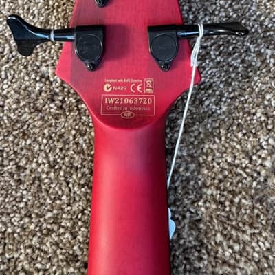 Schecter C-5 GT 5-String Active Bass, 2021, Satin Trans Red, MII image 5