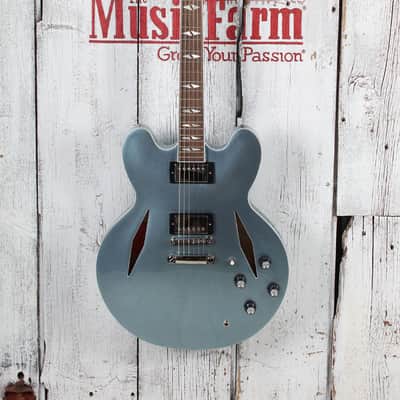 Epiphone Dave Grohl DG-335 Semi Hollow Electric Guitar Pelham Blue with Case image 4