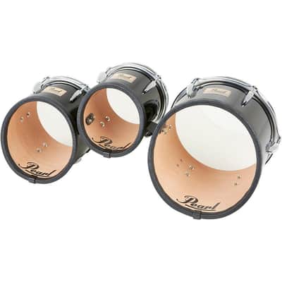 Pearl Competitor Marching Tom Set Level 1 Midnight Black (#46) 8,10,12 set image 4