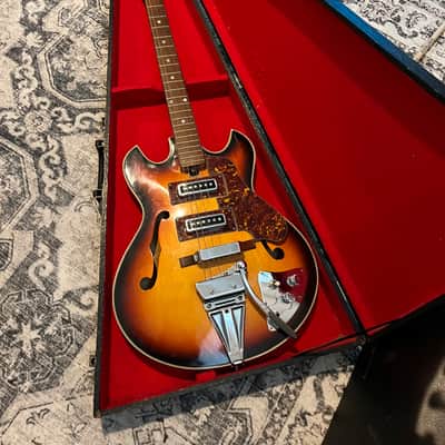 Vintage Kingston Semi-hollow body 1960s - Sunburst image 13