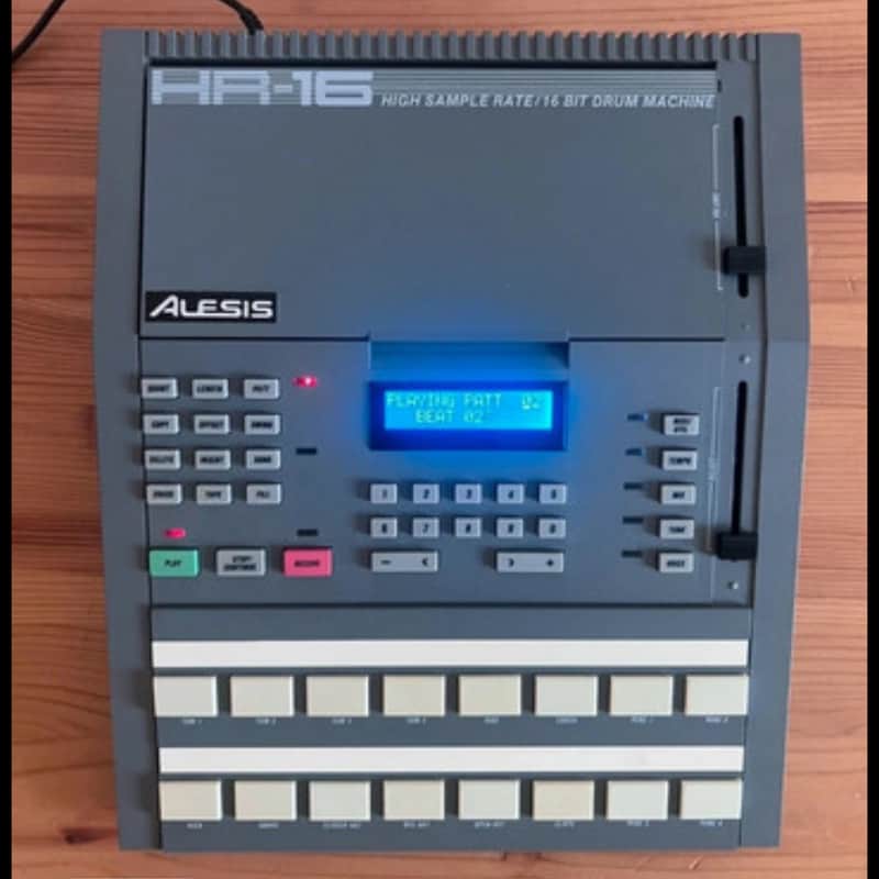 1980s Alesis HR-16 High Sample Rate 16-Bit Drum Machine Gray