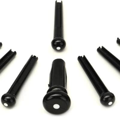Fender Acoustic Bridge Pin Set - Black with White Dot image 1