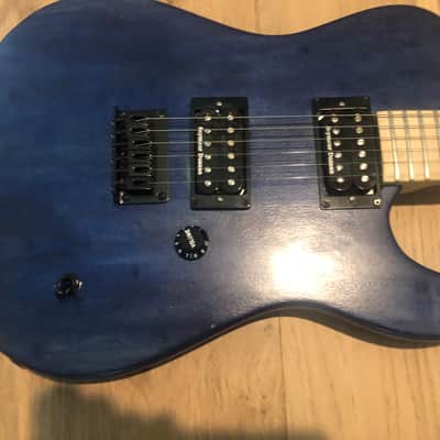 Custom built Tele style flat top electric guitar with Seymour Ducan humbuckers image 2
