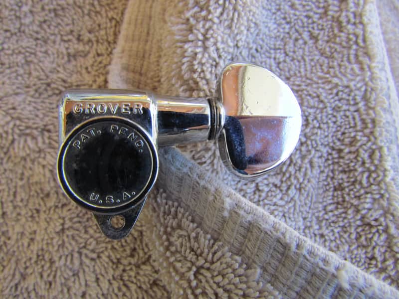 Grover Patent Pending Rotomatic Tuning Machine Chrome 1 Grover Rotomatic Bass Side Tuner W/Bushing image 1