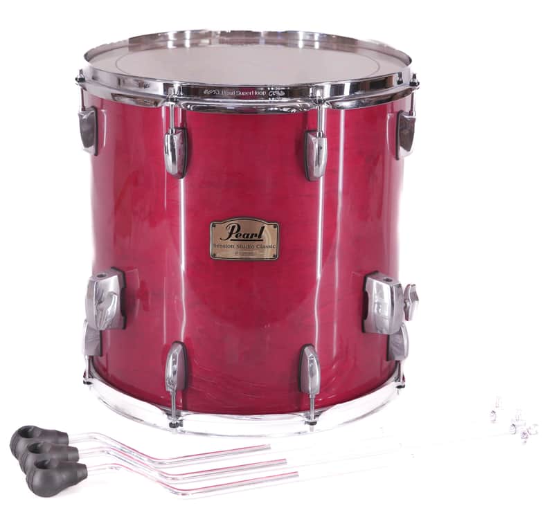 Pearl Professional Maple 14" x 14" Floor Tom Drum – Sequoia Red – Excellent image 1