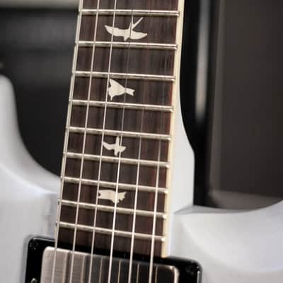 PRS S2 Mira 594 Satin Electric Guitar - Pearl White with Gig Bag image 8