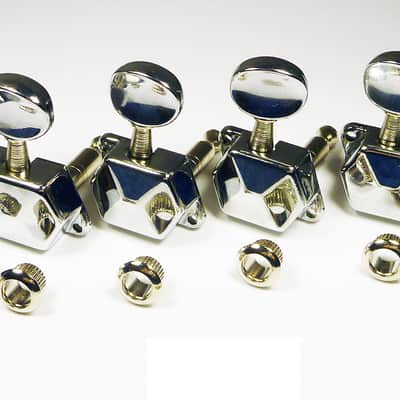Genuine Fender Squier Old Style '99 - '06 Affinity Strat CHROME Tuners Keys Set image 2