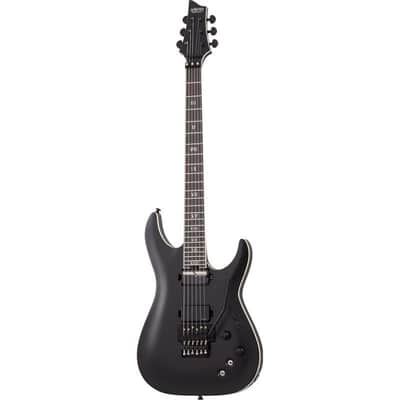 Schecter #1347 Solid Body Electric Guitar with Swamp Ash Body, Maple/Walnut/Padauk Neck, Satin Black 1347-SHC image 1
