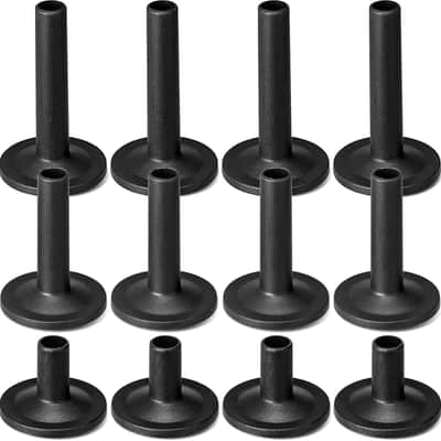 12PCS Black Plastic Long/Medium/Short Flanged Cymbal Sleeves, Cymbal Replacement Accessories, Musical Instruments Accessory, Cymbal Stand Drum Sleeve for Percussion Drum Set Parts image 1