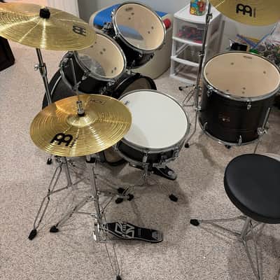 Tama Imperialstar IE52C 5-piece Complete Drum Set with Snare Drum and Meinl Cymbals - Black Oak Wrap 2025 image 2