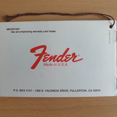 [Vintage] Fender Jazz Bass Owner's Manual 1978 (#1) image 2