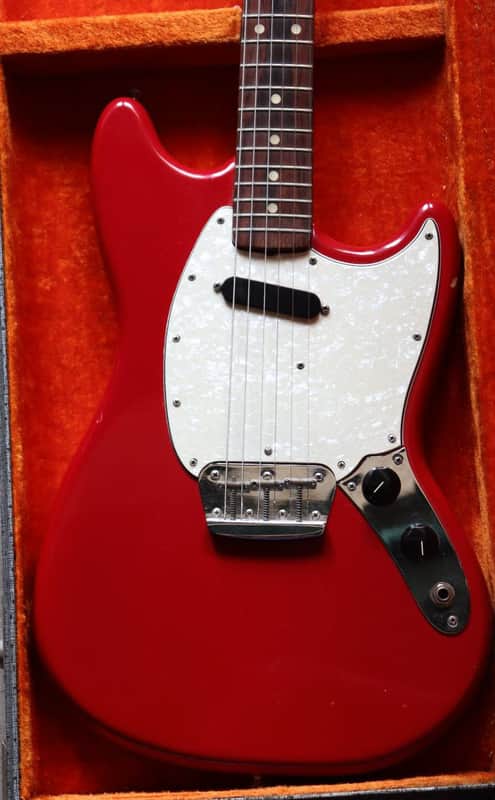 Fender Musicmaster II Dokata Red 1965 L series Brazilian board - Very Good