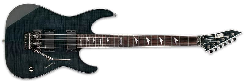 ESP LTD M Series M-300 Flamed Maple See Thru Black Electric Guitar w/ EMGs M300 image 1