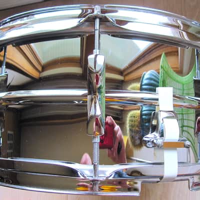 14" x 6.5" Premier 8-Lug Steel Beaded Shell Snare Drum - Vintage image 6