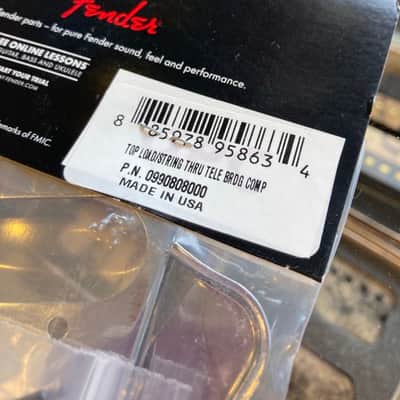 Fender 3-Saddle Top-Load/String-Through Tele® Bridge with Compensated Brass “Bullet” Saddles - 0990808000 image 3