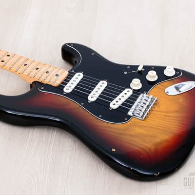 1976 Fender Stratocaster Hardtail Vintage Electric Guitar Sunburst w/ Case image 10
