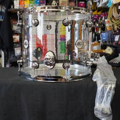 DW Design Series Acrylic 12x14" Floor Tom With Leg's- 14'' Clear Acrylic Tom image 2