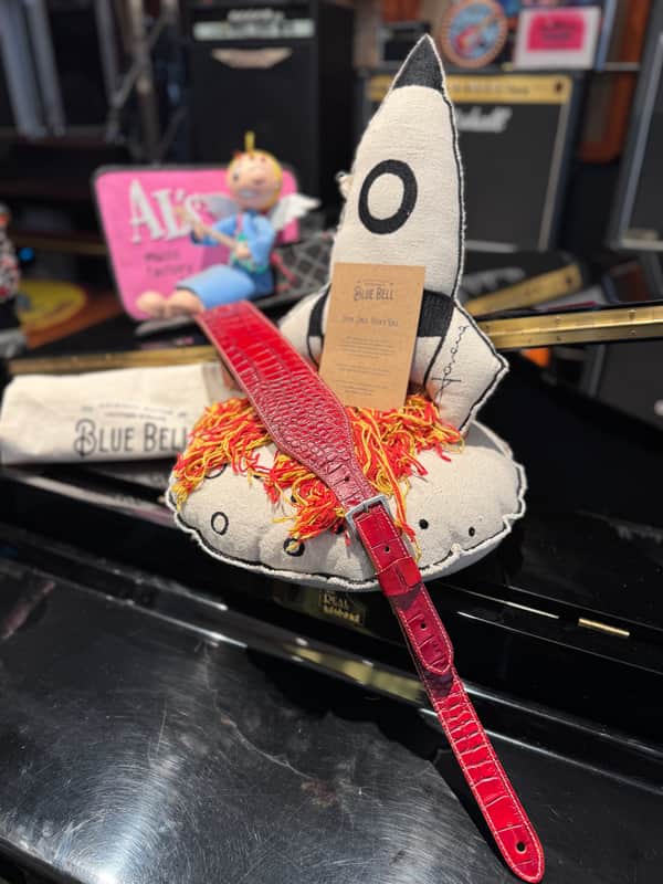Blue Bell Straps Johnson Caiman Custom Cherry Red Exclusive for Al’s Music Factory image 1