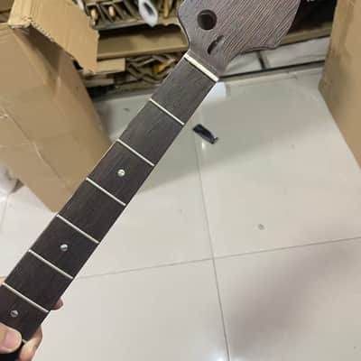 4-string electric bass neck jazz bass  20 frets  wenge guitar neck 34inch hole 18mm wenge  abalone inlay image 2