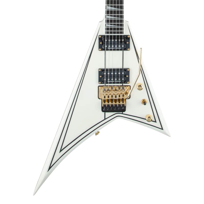 Jackson Pro Series Rhoads RR3 - Ivory with Black Pinstripes w/ Ebony FB image 1