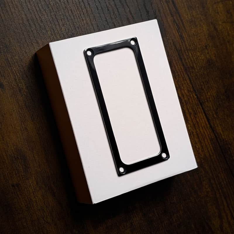 Ramme Mounting Ring For P90 Pickup (Stainless Steel - Black) image 1